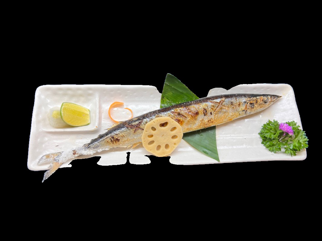 D07. Cá thu đao nướng muối Sanma shio yaki