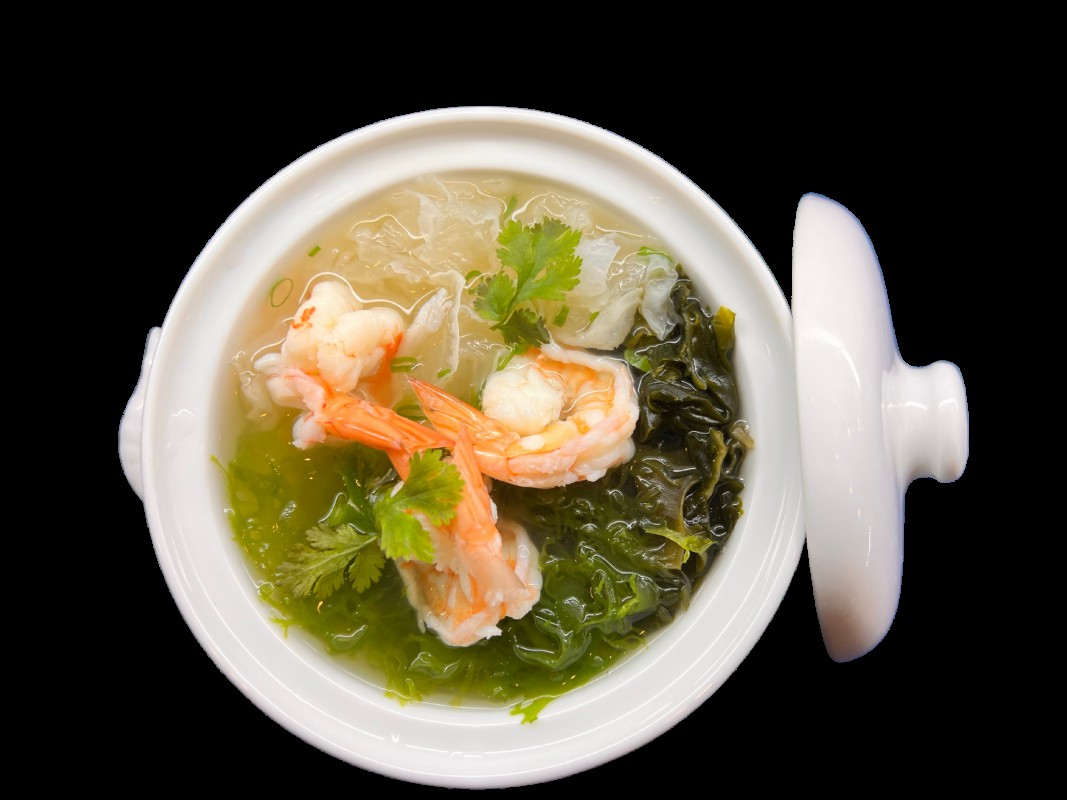 A24.Súp tôm rong biển tươi Fresh seaweed shrimp soup