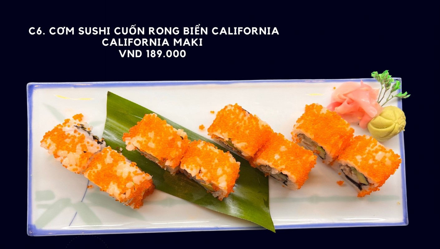 C29. Cơm sushi cuốn california California temaki