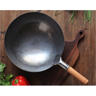 CHẢO INOX CÁN GỖ 38 CM